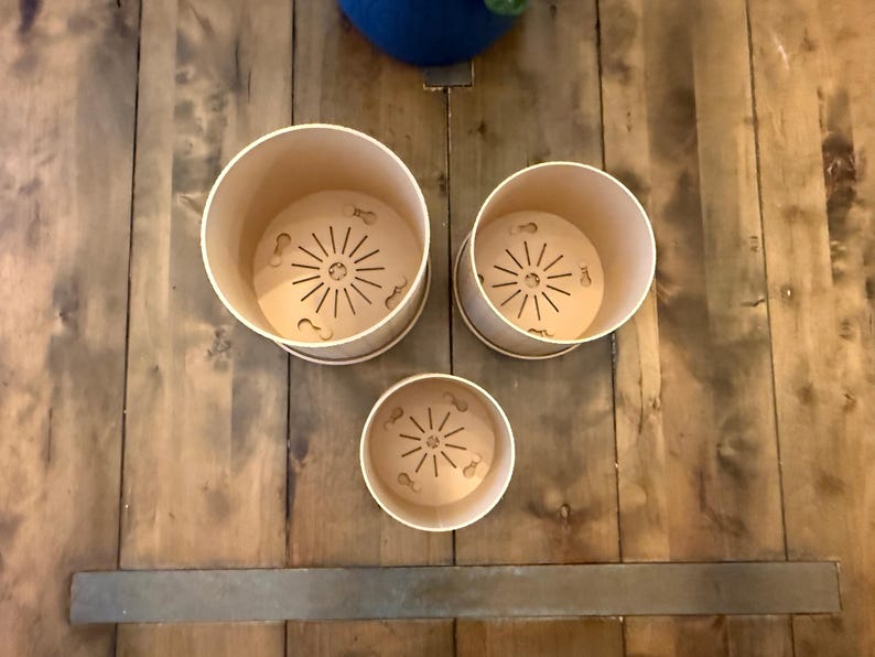 3D Printed Planter Pot "Hexstar" with Tray: Modern Indoor Plant Pot, Small, Medium and Large & Multiple Colors - 2", 3", 4", 5", 6", 7" 8" imagen 6