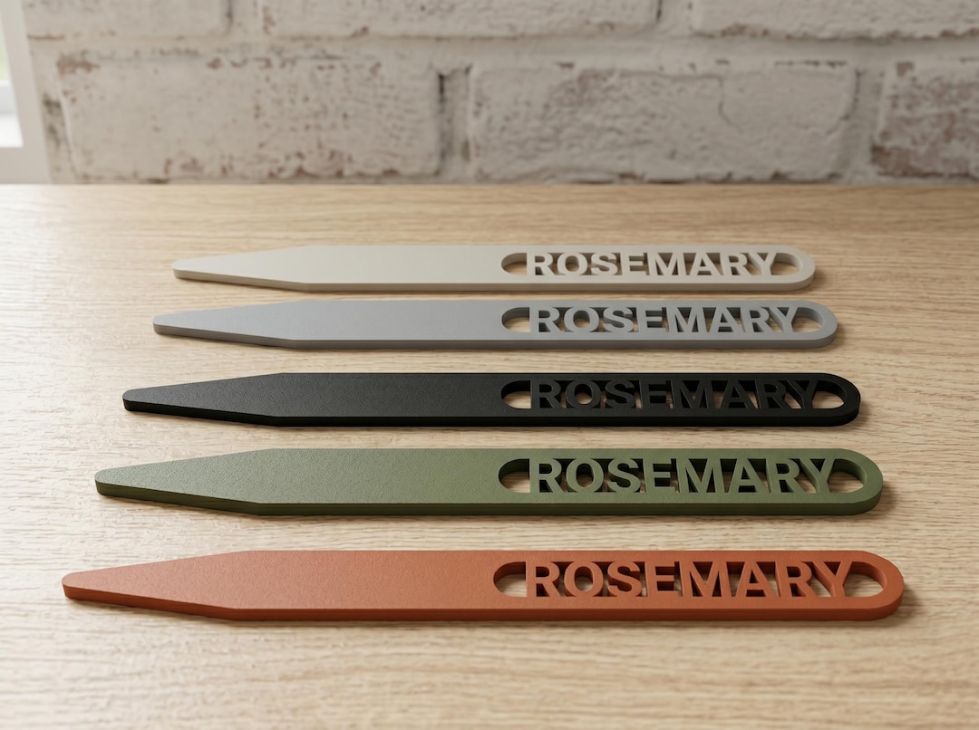 Indoor Herb Garden Tags | Minimalist Plant Labels | Modern Herb Marker ...