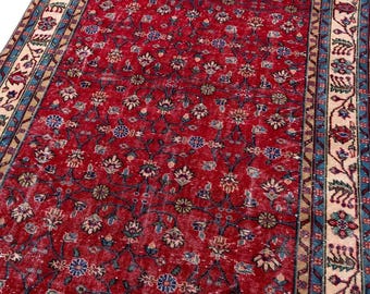 6x9 Vintage Rug, Turkish Area Rug, Wool Carpet, Traditional Rug, Anatolian Rug, Handmade Rug, Oushak Rug, Living Room Rug