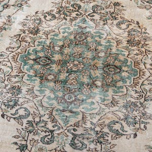 6x9 Vintage Rug, Turkish Rug, Living Room Rug, Antique Rug, Bedroom Rug, Office Rug, Oushak Rug, Home Decor Rug, 6&#39;3&quot; x 9&#39;2&quot;