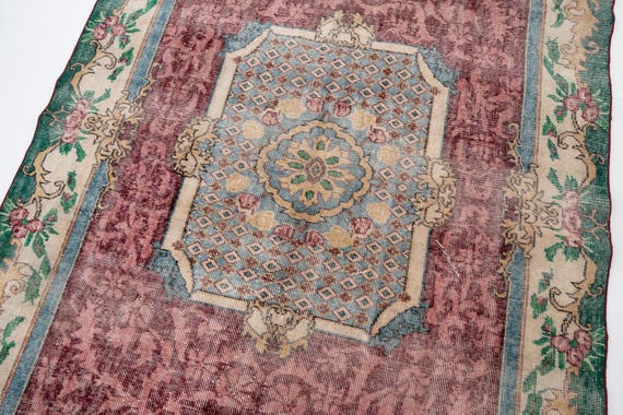 5x9 Vintage Rug, Turkish Rug, Bohemian Rug,  Rug, Designer Rug, Handmade Rug, Bedroom Rug, Oushak Rug, Office Rug, 5'2 x 9'