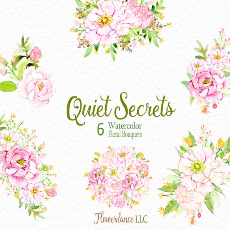Dusty Cream wedding Spring buds floral arrangement Flowers in Transparent PNG Pink Peony Bouquet Watercolor Clipart in Blush