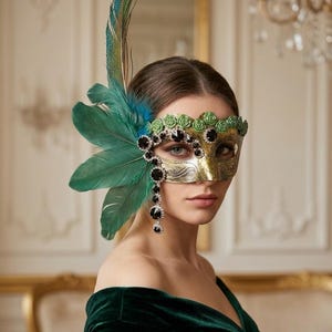 green masquerade ball dresses Green Floral Brocade Long Sleeve Floor Length Victorian Ball Gown Masquerade Costume Step into the grandeur of a bygone era with this stunning Vintage Green Floral Jacquard Brocade Victorian Ball Gown by