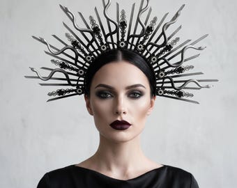 Medusa Inspired Snake Crown for Halloween Gothic Goddess and Fantasy Fashion
