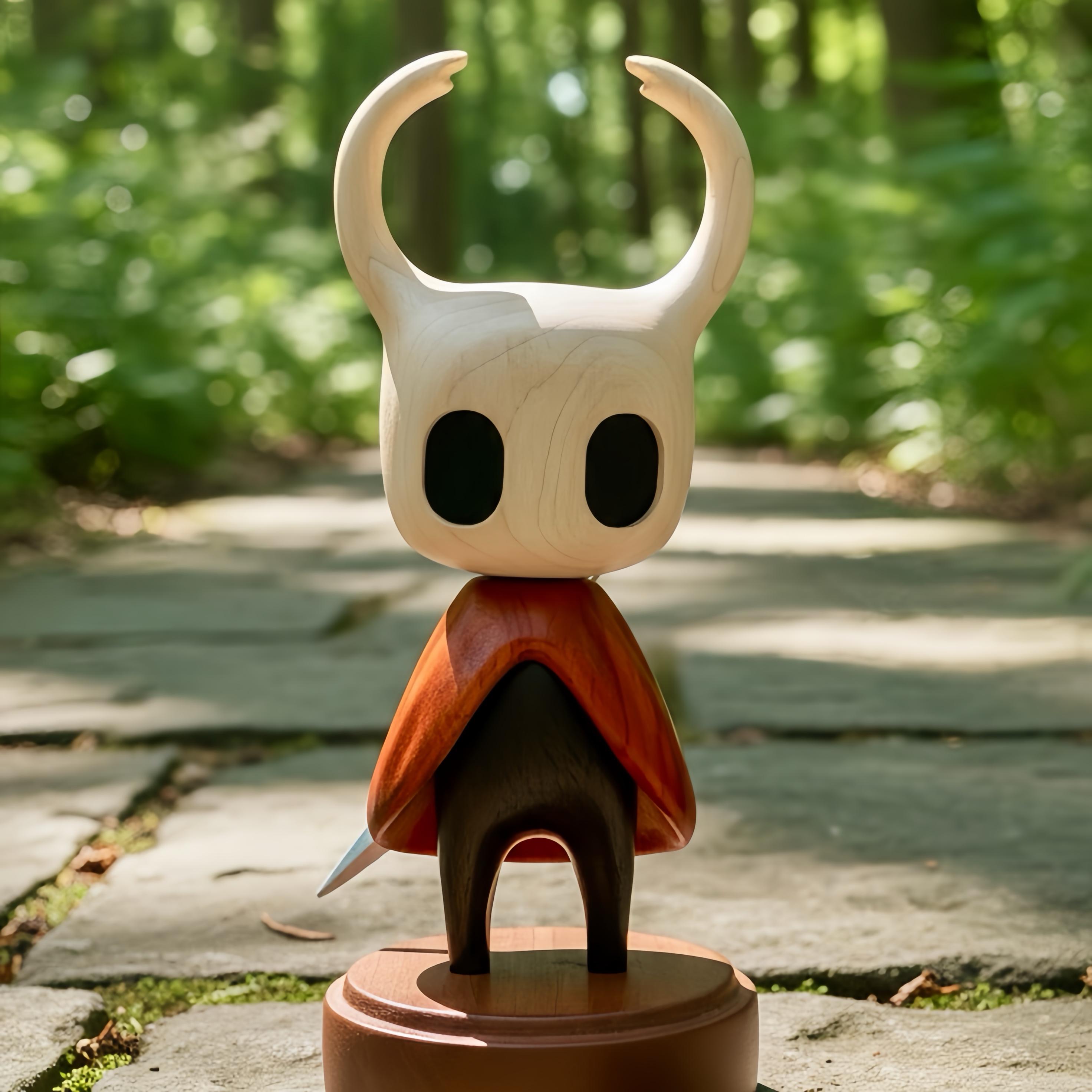 Hollow Knight 木製フィギュア やっと木製のホロウナイトのフィギュア完成した！ : r/HollowKnight