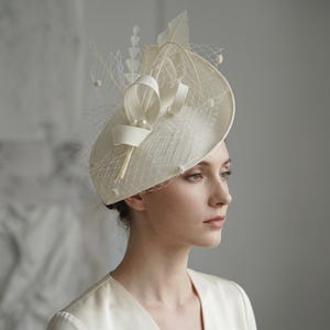 Ivory Cocktail Hat - Etsy display picture 1