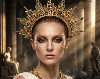 Medusa Halo Crown for Halloween Costumes Fantasy Weddings and Editorial Styling