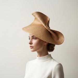 Skulptural Derbyhatt, Modern Brudfascinator för Damer