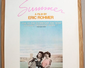 Le Rayon Vert Poster, The Green Ray Movie Poster, Summer Poster, Eric Rohmer Movie Poster 1986 Vintage French Film Poster, One Sheet, rolled