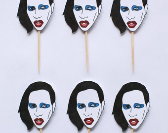 Marilyn Manson Cake Toppers - DIGITAL DOWNLOAD - Make Your Own