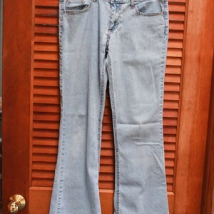 Vintage Y2K Jeans, Vintage Light Wash Jeans, Vintage Boot Cut Jeans, Vintage Hurley Jeans Size 3, Size 5 image 7