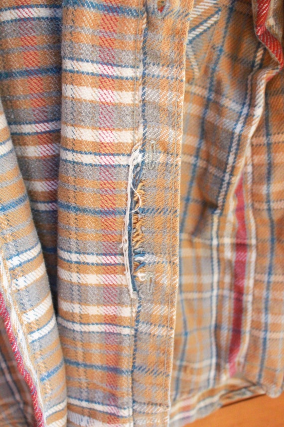 Vintage 70s Flannel Shirt, Vintage Plaid Flannel … - image 9