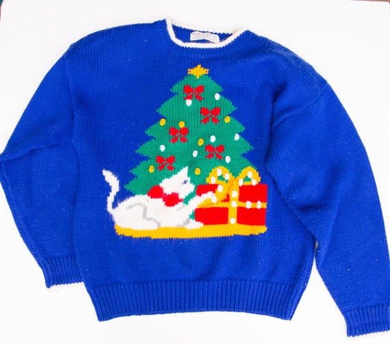 Ugly Christmas Sweater, Ugly Holiday Sweater, Vint