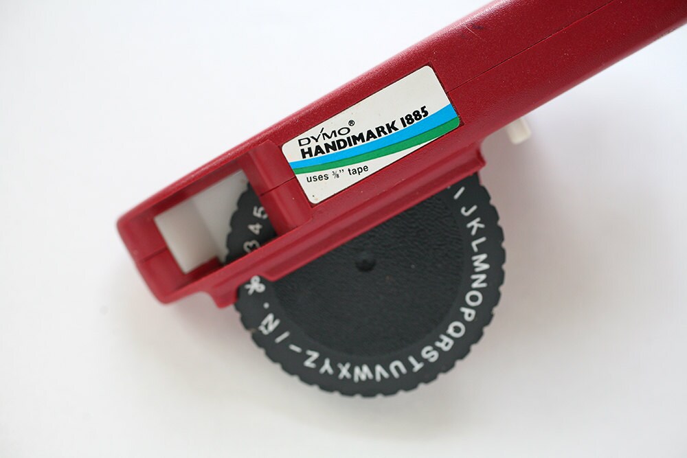Vintage Dymo Label Maker, Label Maker, Dymo Handimark 1185, 3/8 Label Maker  COMES WITH TAPE