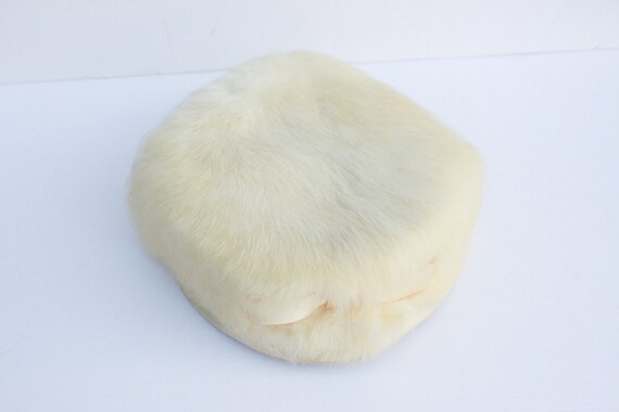 Vintage Fur Pill Box Hat, White Fur Hat, Vintage … - image 2