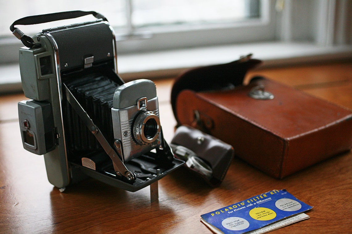 Vintage Polaroid Land 80 Camera With Filter Set Light Meter - Etsy