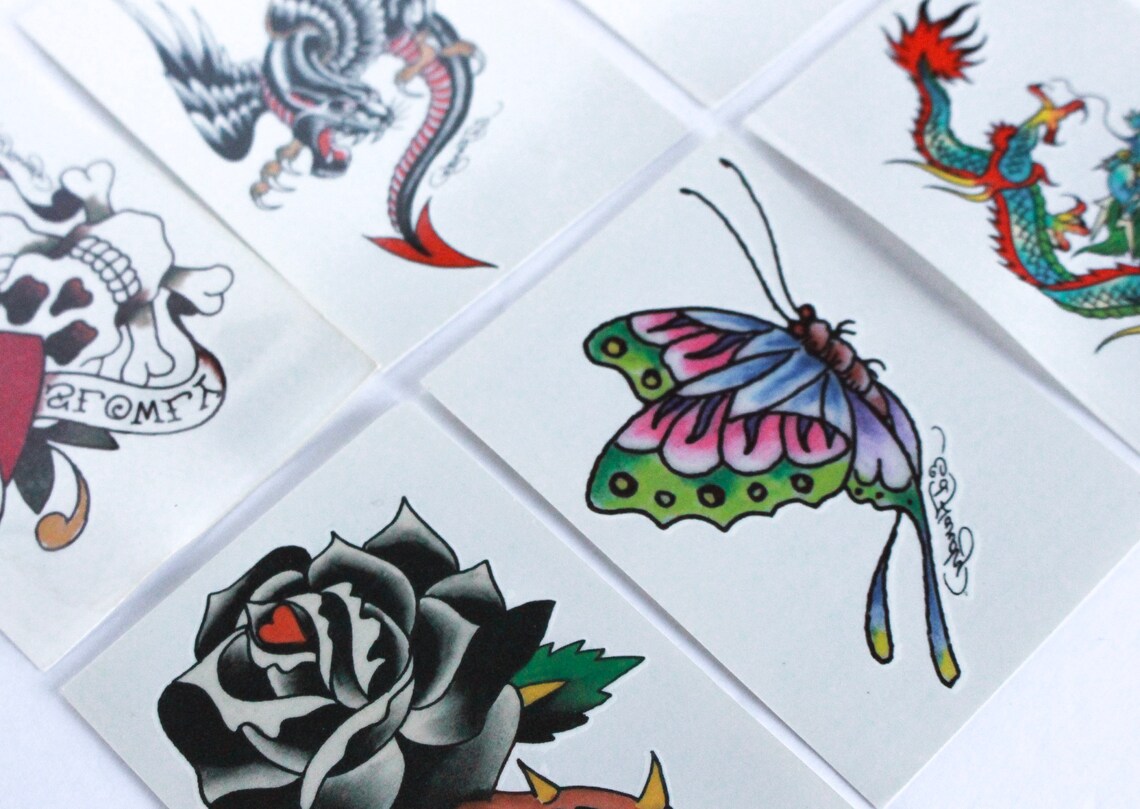 Ed Hardy Tattoo Temporary Tattoo Temporary Tattoos Ed Hardy | Etsy