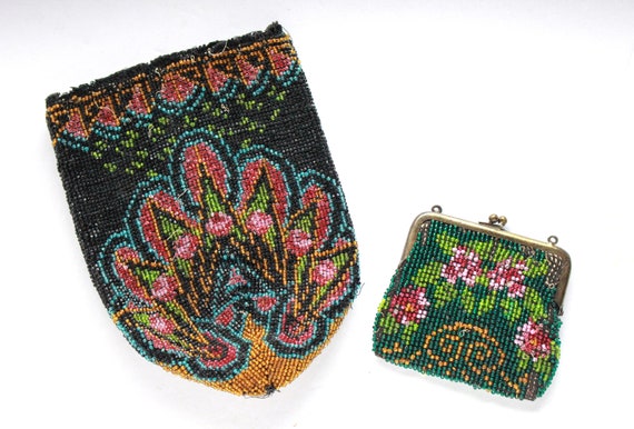 Antique beaded coin purse deals