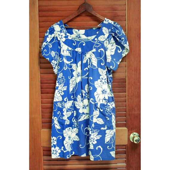 Vintage Hawaiian Dress, Vintage Hibiscus Dress, V… - image 1
