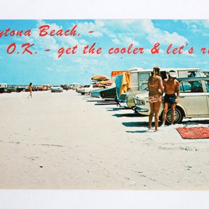 Vintage Daytona Beach Florida Postcard, Vintage Florida Postcard, Beach Postcard - UNUSED
