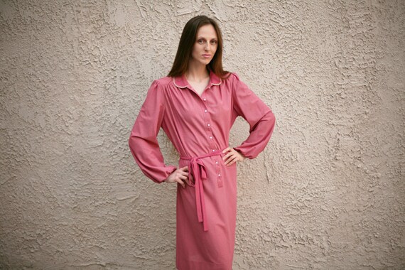 Vintage Pink Dress, Vintage 1970s Dress, Day Dres… - image 2