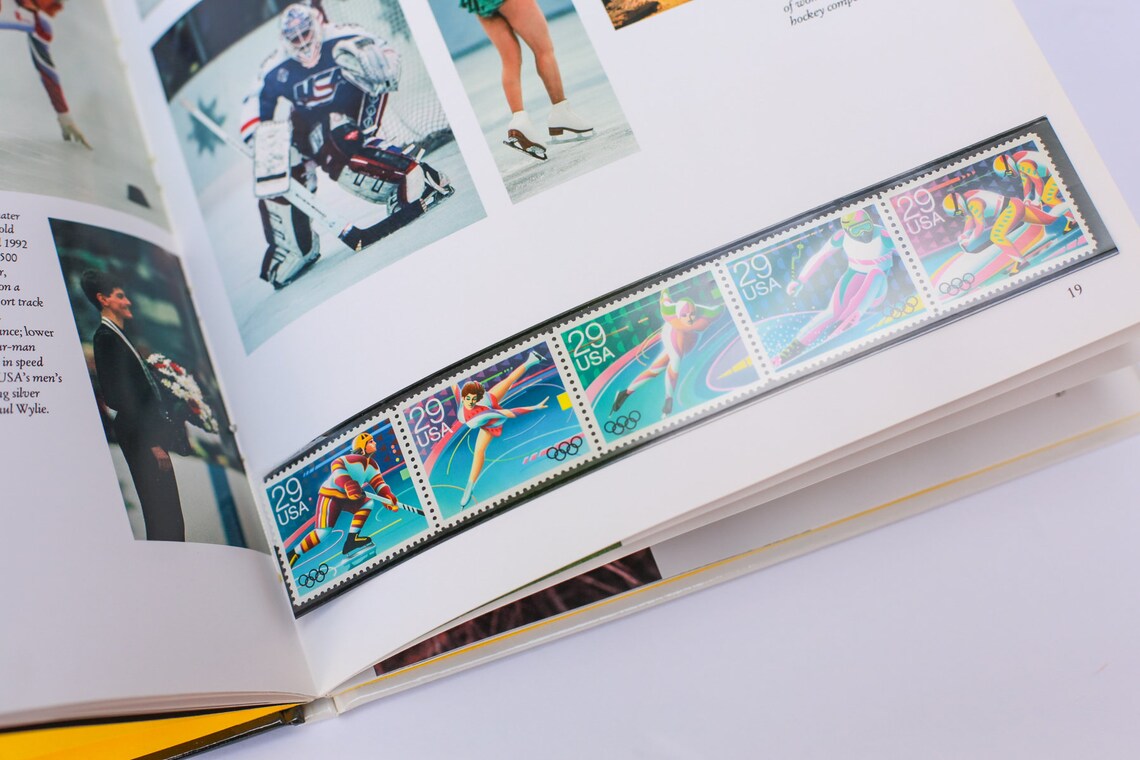 1992 Commemorative Stamp Collection Book Stamp Collector Etsy