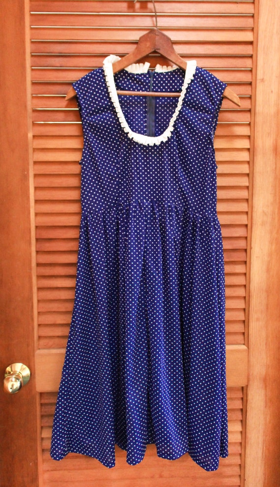 Vintage 1950s Dress, Vintage Polka Dot Dress, Vin… - image 4