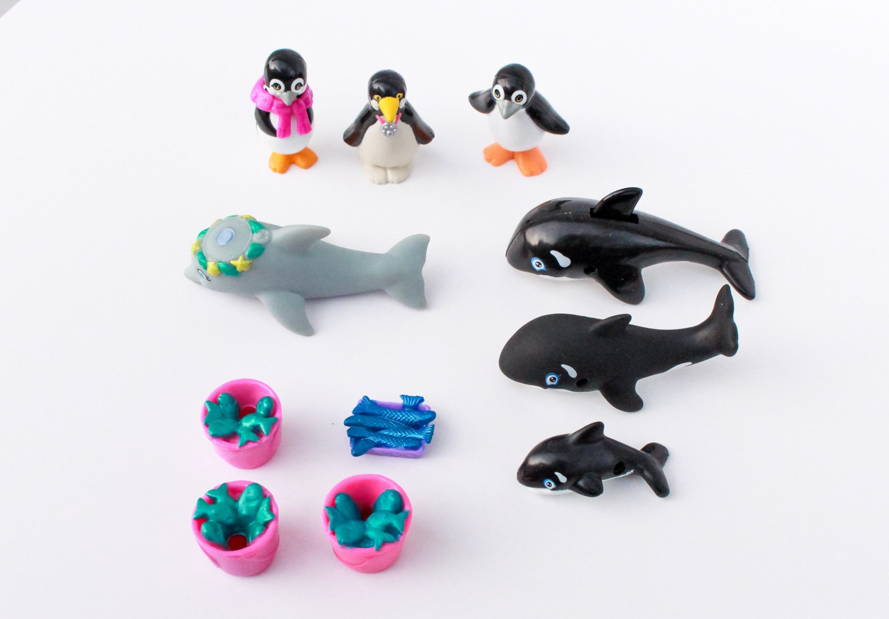 Vintage Littlest Pet Shop Penguin, Littlest Pet Shop Sea World Shamu, Little Pet Shop Dolphin, 90s Littlest Pet Shop Whales, 1990s Toys