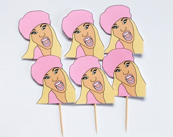Nicki Minaj Cake Toppers - DIGITAL DOWNLOAD - Make Your Own