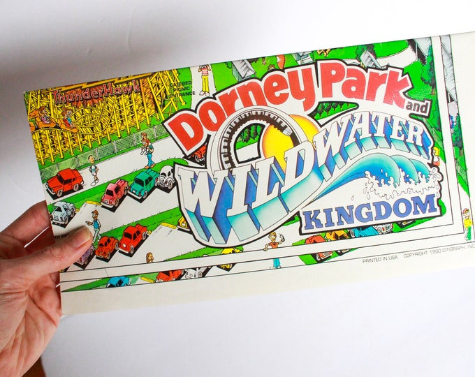Vintage Dorney Park Map Dorney - Il 680x540.2999502741 Mmep 