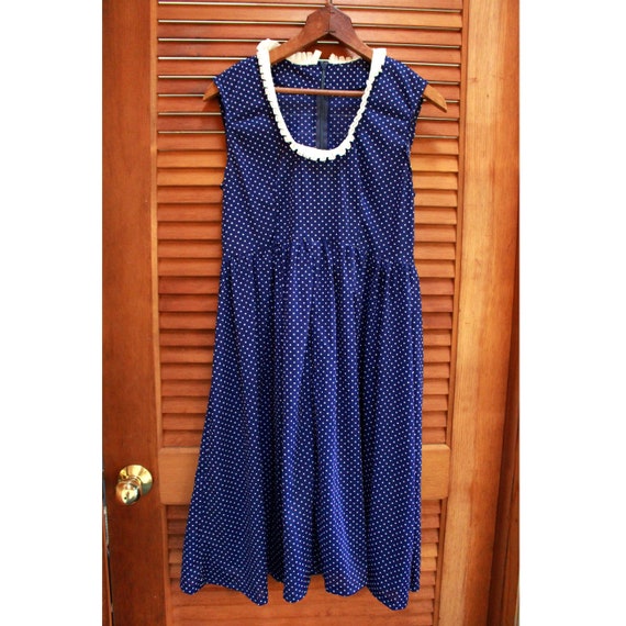 Vintage 1950s Dress, Vintage Polka Dot Dress, Vin… - image 2