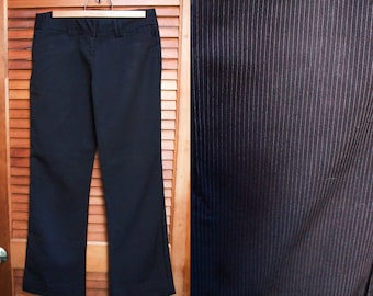 Y2K Pants, Vintage Y2K Wide Leg Pants, Vintage Pinstripe Pants, Vintage Black Pants, Vintage Dress Pants, Work Pants Size 3, 2000s
