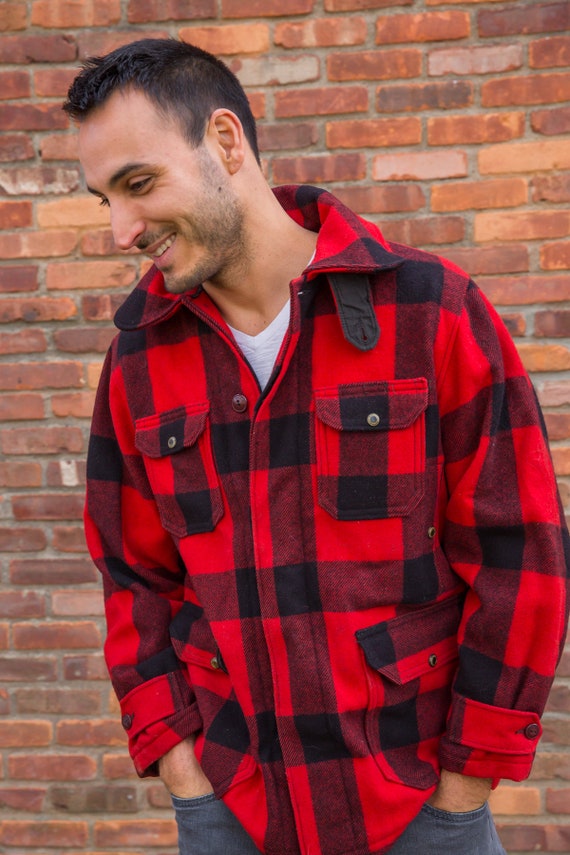 Vintage Woolrich Buffalo Plaid Jacket, Vintage 50… - image 3