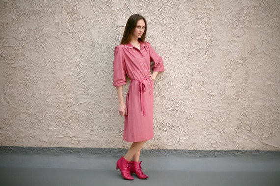 Vintage Pink Dress, Vintage 1970s Dress, Day Dres… - image 5