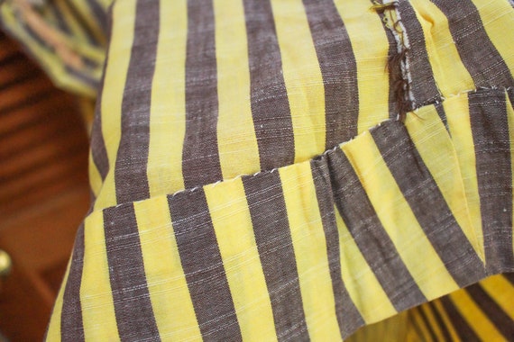 Vintage Pinup Dress, Vintage Yellow Striped Dress… - image 6