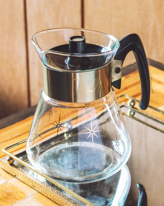 Vintage Glass Coffee Pot Vintage 1950s 
