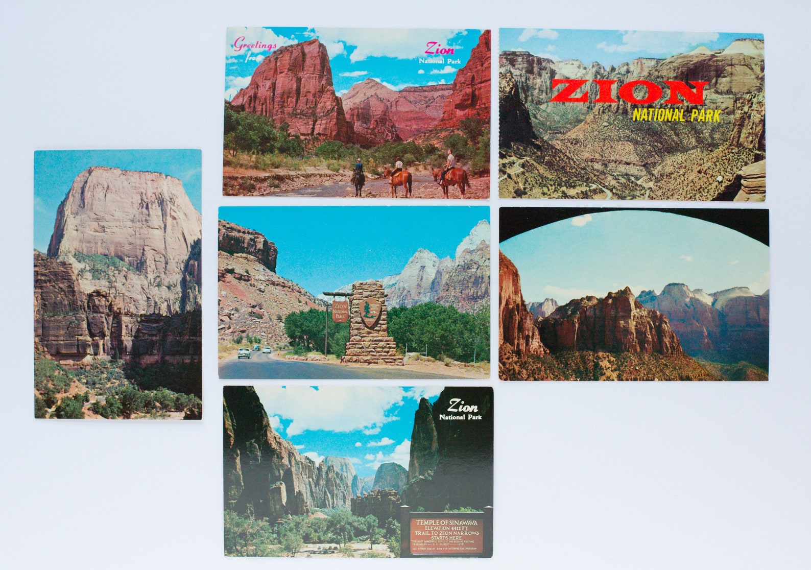 Zion Postcard LOT Vintage Utah Postcards Zion National Park Etsy