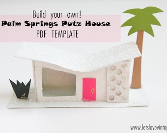 Create Your Own Palm Springs Putz House - Original Mid Century Modern Putz House Template PDF by Lets Love Vintage