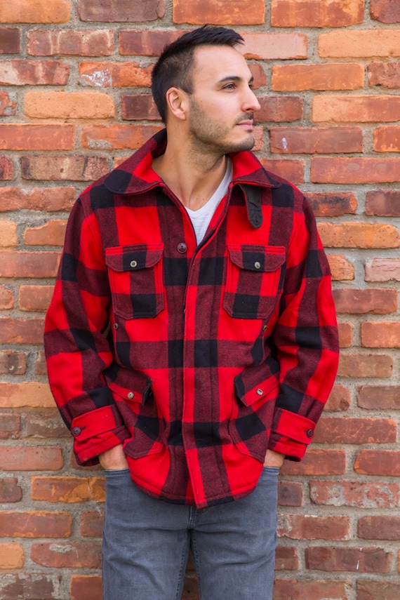 Vintage Woolrich Buffalo Plaid Jacket, Vintage 50… - image 2