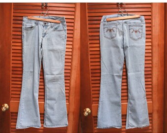 Vintage Y2K Jeans, Vintage Light Wash Jeans, Vintage Boot Cut Jeans, Vintage Hurley Jeans Size 3, Size 5