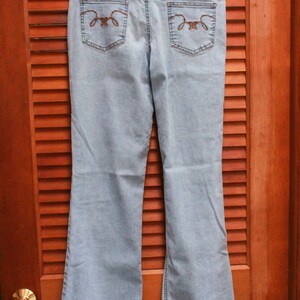 Vintage Y2K Jeans, Vintage Light Wash Jeans, Vintage Boot Cut Jeans, Vintage Hurley Jeans Size 3, Size 5 image 6