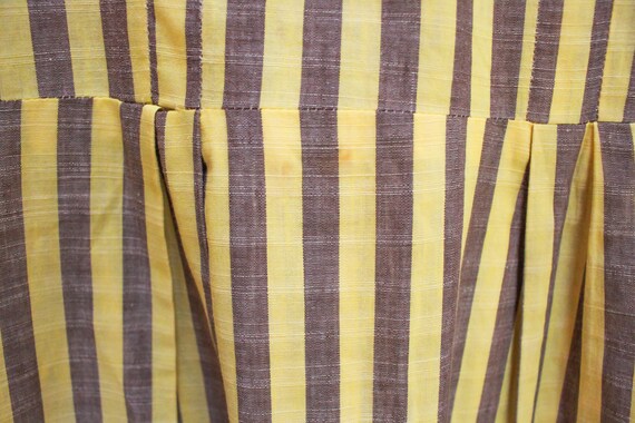 Vintage Pinup Dress, Vintage Yellow Striped Dress… - image 7