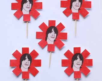 Toppers para bolo Red Hot Chili - DOWNLOAD DIGITAL - Faça o seu próprio