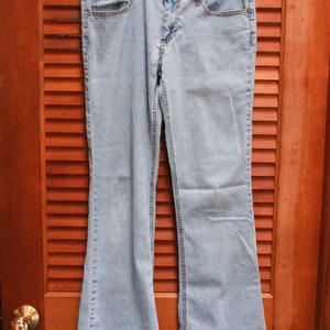 Vintage Y2K Jeans, Vintage Light Wash Jeans, Vintage Boot Cut Jeans, Vintage Hurley Jeans Size 3, Size 5 image 5