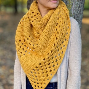 Crochet pattern Granny stripes  shawl, woman triangle lace shawl, women scarf wrap, DIY photo tutorial, PDF Instant download