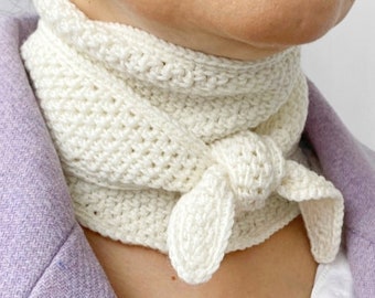 Crochet patten Chill out scarf, women skinny scarf, wrap, bandana, neck kerchief, DIY photo tutorial, PDF Instant download
