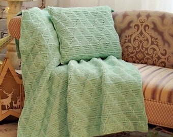 Crochet PATTERN Pine tree  blanket, cozy afghan, modern throw, home decor, nursery, baby shower gift, winter, PDF instant download