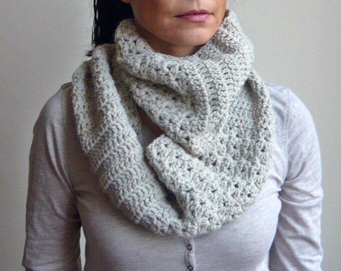 CROCHET Pattern for Infinity Scarf Color Block, Circle Lace Scarf, Loop ...