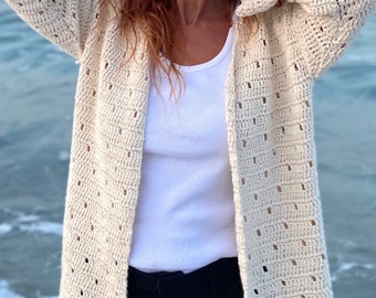 Crochet Pattern Dottie cardigan, women sweater, women clothing, Instant download PDF