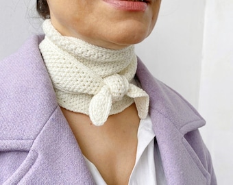 Crochet patten Chill out scarf, women skinny scarf, wrap, bandana, neck kerchief, DIY photo tutorial, PDF Instant download